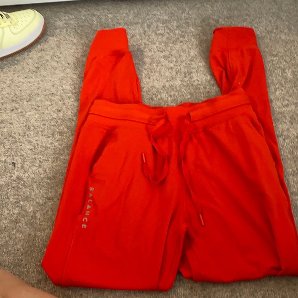 Red joggers